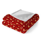 1pc Christmas Theme Blanket, Red Gingerbread Man Christmas Tree Blanket, Soft Warm Throw Blanket Nap Blanket For Couch Sofa Office Bed Camping Travel, Multi-purpose Gift Blanket For All Season Lootquake LLC
