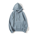 Terry Cloth Morandi Pullover Solid Color Hoodie