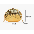 Shell Box Bag, Clutch Purse, Dinner Purse evening Clutch Purse Party, Prom Bag, Party Purse, - SJB-DIAMOND ELITES