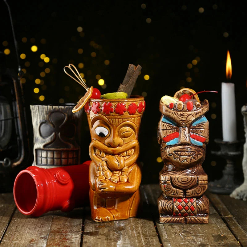 Hawaii Ceramic Tiki Mugs Pi-Mart