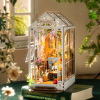 Robotime Rolife Garden House Book Nook Kit Book Shelf Insert Easy Assemble Toys Gifts For Kids Women Girls Home Decoration TGB06 Pi-Mart