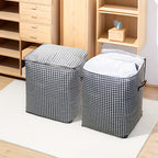 2pcs/5pcs Extra Large Capacity Stylish Houndstooth Storage Boxes - Durable, Space-Saving Closet Organizers with Handles for Easy Clothes, Blanket Storage and Organization at Home and Office Lootquake LLC