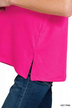 Zenana Brushed Dty Microfiber Top & Biker Shorts THRIXINE