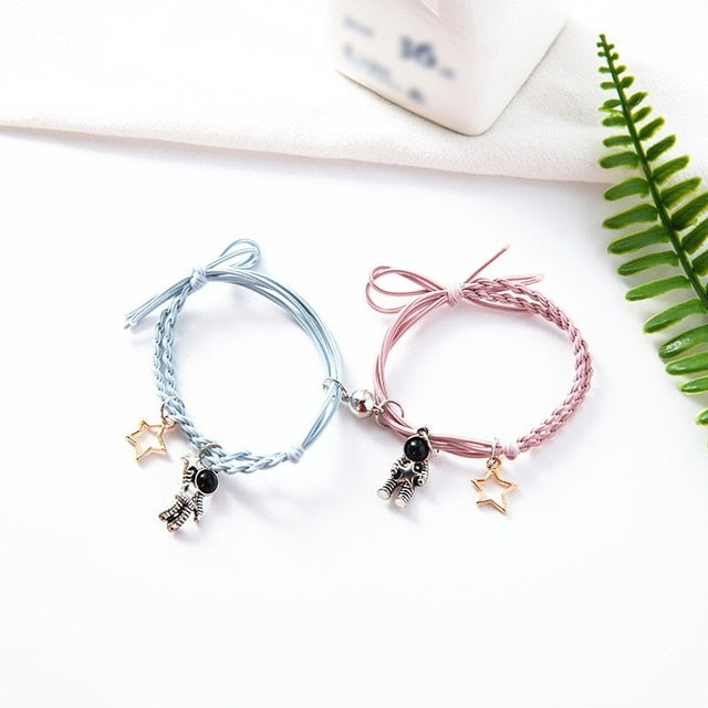 Natural Stone Beads Couple Magnetic Bracelets Pi-Mart