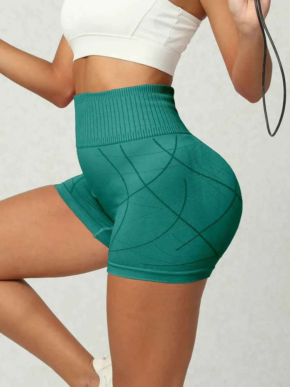 High Waist Active Shorts THRIXINE