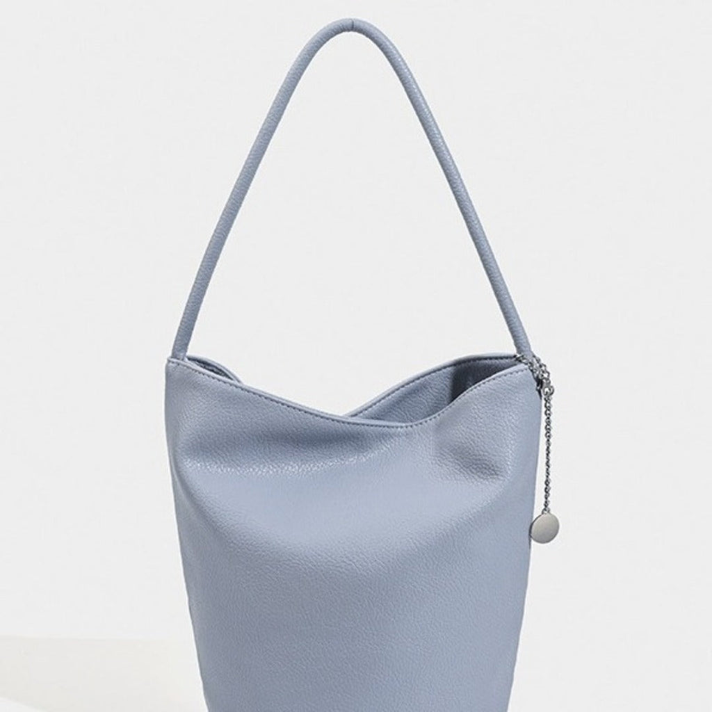 Retro soft leather bucket bag, women's shoulder underarm bag, commuter tote bag - SJB-DIAMOND ELITES