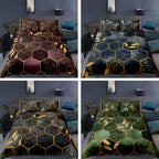 Digital Printing Geometric Quilt Cover Digital Printing Three-piece Set Pi-Mart