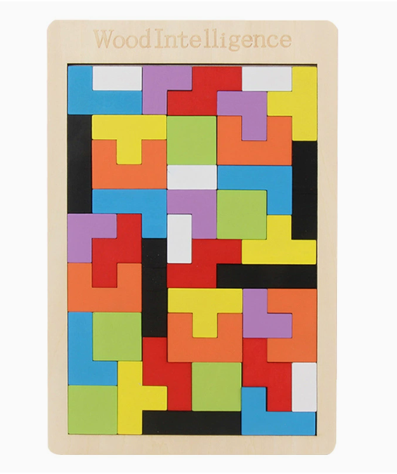 Children's Tetris Wooden Puzzle Pi-Mart