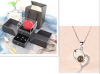 Hot Valentine's Day Gifts Metal Rose Jewelry Gift Box Necklace For Wedding Girlfriend Necklace Gifts Pi-Mart
