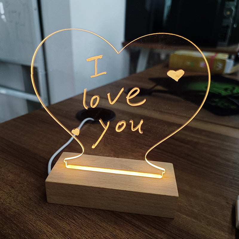Creative Note Board Creative Led Night Light USB Message Board Holiday Light With Pen Gift For Children Girlfriend Decoration Night Lamp Pi-Mart