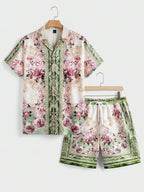 3D Digital Printing Men's Casual Loose Shirt Shorts