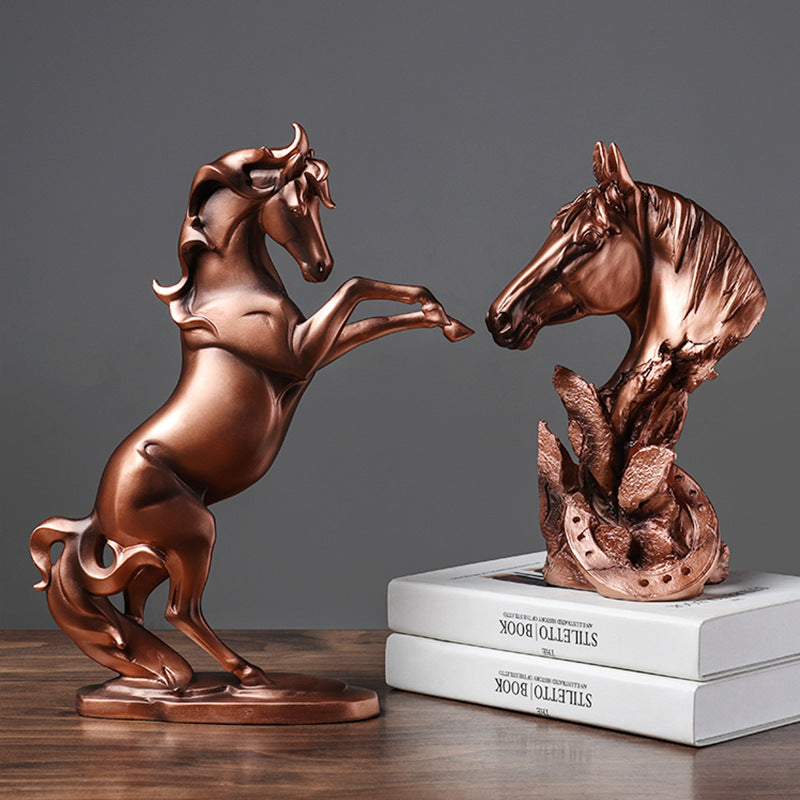 War Horse Bronze Horse Head Power Horse Resin Crafts Lootquake LLC