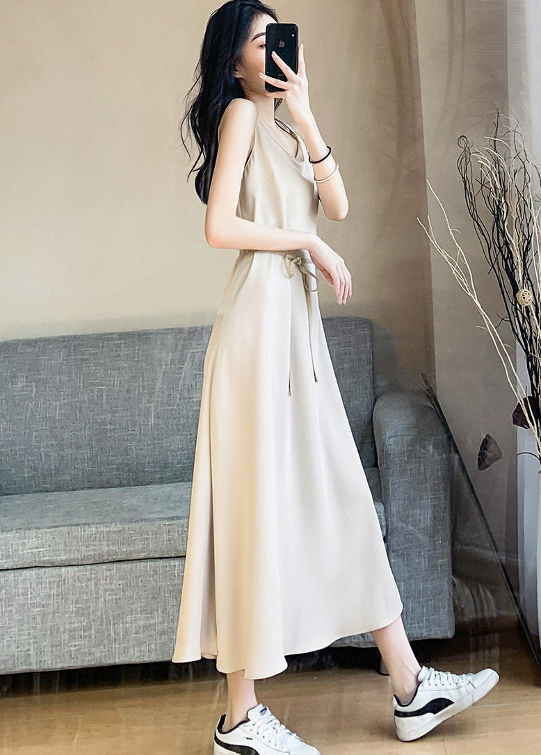 Summer Dresses for Women Sleeveless Loose Sling Maxi Dresses Casual Plain Cami Long Dress SHOMICOBOUTIQUE