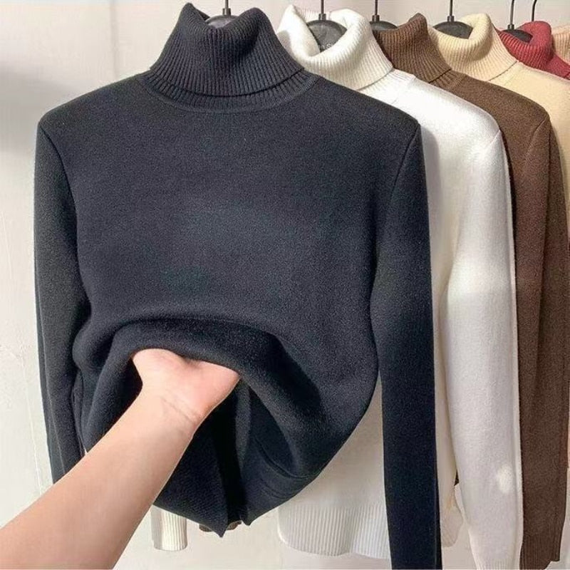 Women Turtleneck Autumn Winter Sweater Pi-Mart