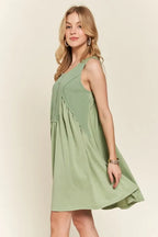 Decorative Button Sleeveless Babydoll Dress For Women – Elegant, Unique, Flowy, Comfortable, Versatile & Stylish Stevvex