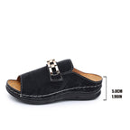 Plus Size Wedge Platform Slippers Cool Beach Leopard Slippers