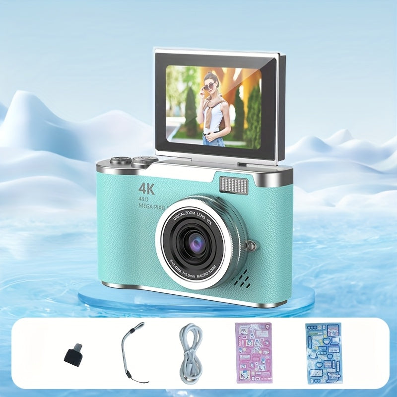 New high-definition digital camera Simple operation of buttons to take photos and videos Beginner entry CCD card machine surprise gift for friends You can choose to use a 32G memory card for direct storage and use portable-mu Lootquake LLC
