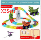 Children's Roller Coaster Dinosaur Track Electric Plastic Toy Pi-Mart