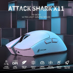 Lightweight Wireless Gaming Mouse X11 with RGB Charging Base, Tri-mode-2.4G/USB-C Wired/BT, Up to 22K DPI, PAW3311 Optical Sensor, HUYU for Switch, 5 Programmable Buttons, Suitable for PC/Mac White Lootquake LLC