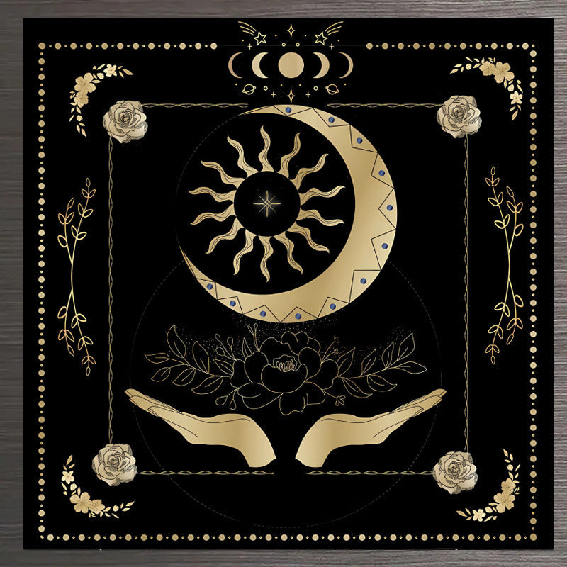 Tarot Tablecloth Board Game Decorative Cloth Have Your Power Mandala Moon Phase Floral Butterfly Tablecloth Pi-Mart