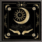 Tarot Tablecloth Board Game Decorative Cloth Have Your Power Mandala Moon Phase Floral Butterfly Tablecloth Pi-Mart