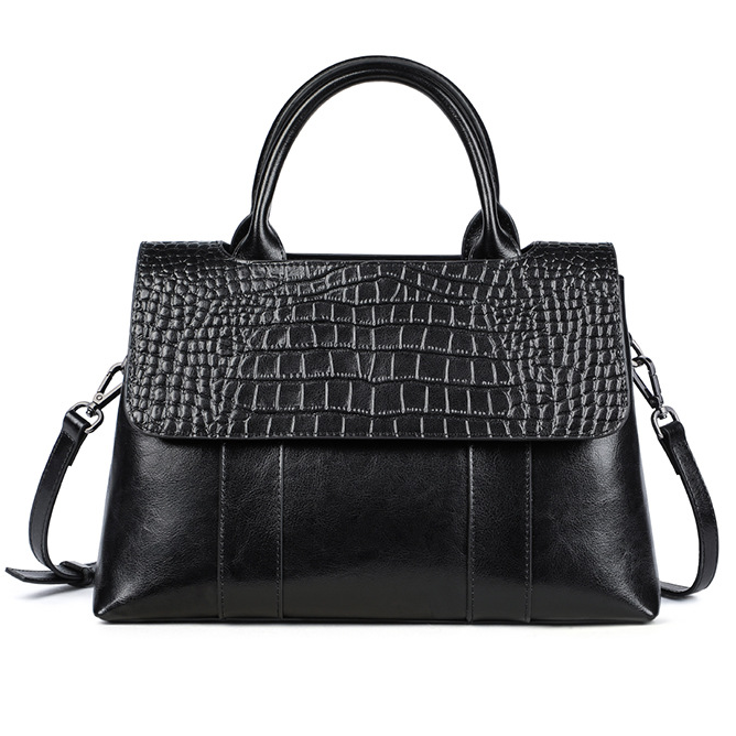 Women tote crossbody bag genuine leather crocodile - SJB-DIAMOND ELITES