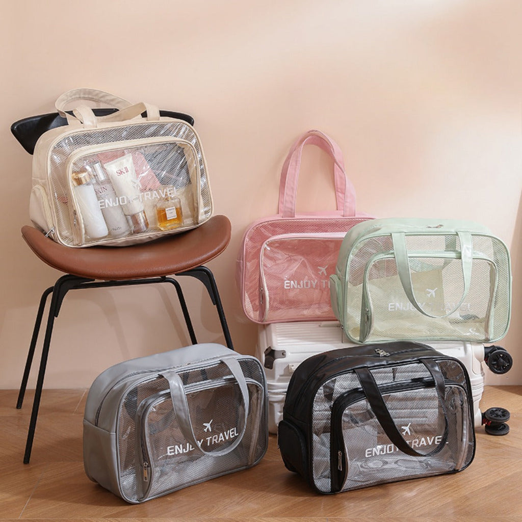 Waterproof beach bag, wet and dry separation fitness bag, toiletry bag, storage goggles, swimsuit swimming bag, Transparent Cosmetic Bag, - SJB-DIAMOND ELITES
