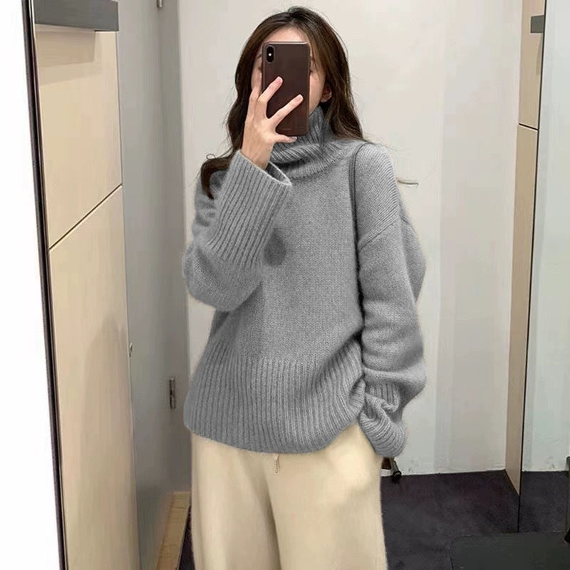 New High Neck Thick Sweater Women Pi-Mart