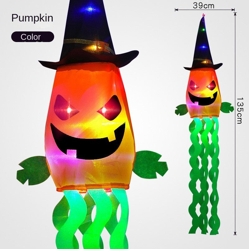 Halloween decorative hair dryer flag pendant ghost festival atmosphere luminous ghost hair dryer outdoor tree hanging supplies hanging ghost - SJB-DIAMOND ELITES