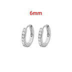 Stainless Steel Minimalist Huggie Hoop Earrings Pi-Mart