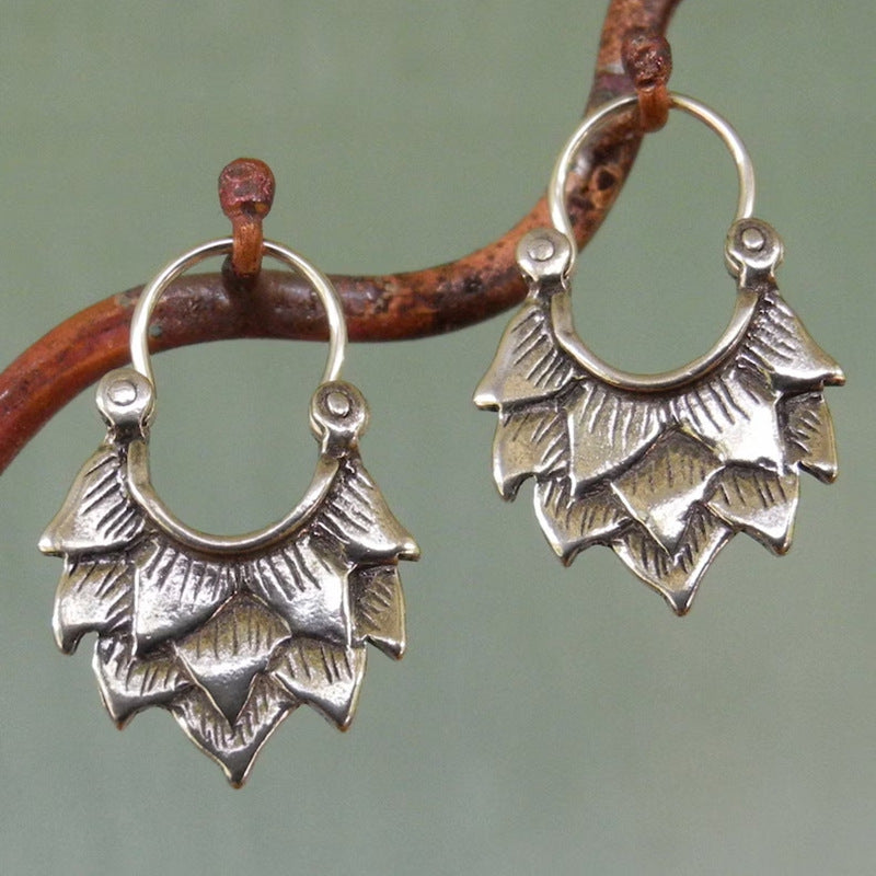 Simple Geometric Gypsy Curved Metal Ear Ring Pi-Mart