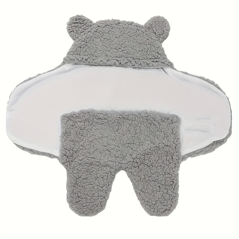 1pc Velvet Sleeping Bag, Cute Bear Shape Wrap Blanket, Christmas, Halloween, Thanksgiving Gift Lootquake LLC