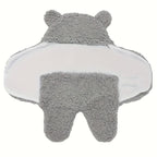 1pc Velvet Sleeping Bag, Cute Bear Shape Wrap Blanket, Christmas, Halloween, Thanksgiving Gift Lootquake LLC