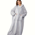 1pc Cozy Wearable Blanket Hoodie - Soft Sherpa Fleece, Huge Pockets, Adjustable Belt, Warm Winter Gift for Women, Men, Girlfriend, Mom - Perfect for Indoor Outdoor Activities Lootquake LLC