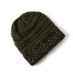 Beanie Women's Warm Leopard Print Knitted Hat Winter Pi-Mart