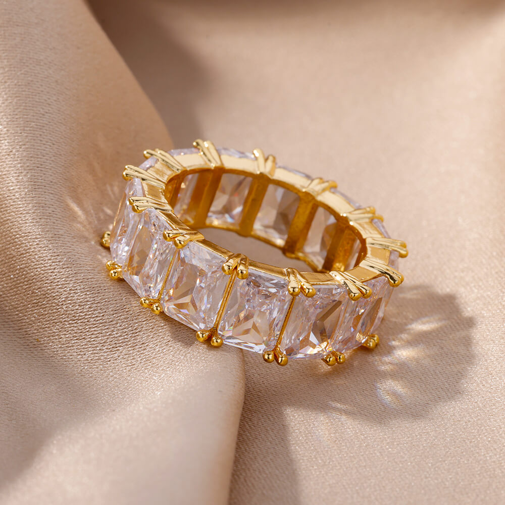 Rectangle Zircon Rings Pi-Mart