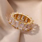 Rectangle Zircon Rings Pi-Mart
