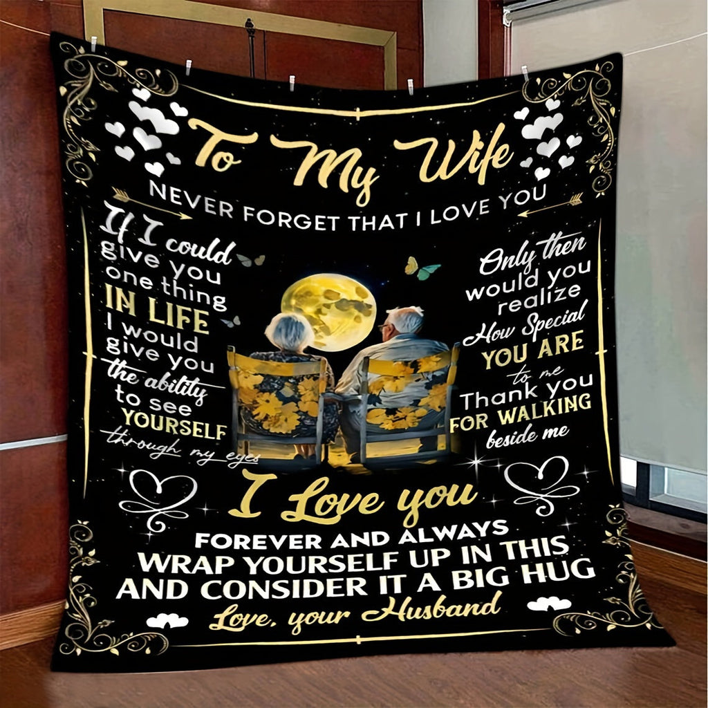 1pc Husband Gifts For Wife Blanket Soft Flannel Sofa Blanket TV Blanket For Home Decor Lootquake LLC