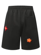 Men's Floral Embroidered Drawstring Shorts