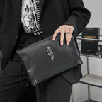 Men's stylish fashion evening clutch bags rivet messenger bags iPad wrist bags, wristlet purses,