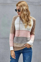 Casual Multicolor Beach Bonfire Knitted Hoodie - SJB-DIAMOND ELITES