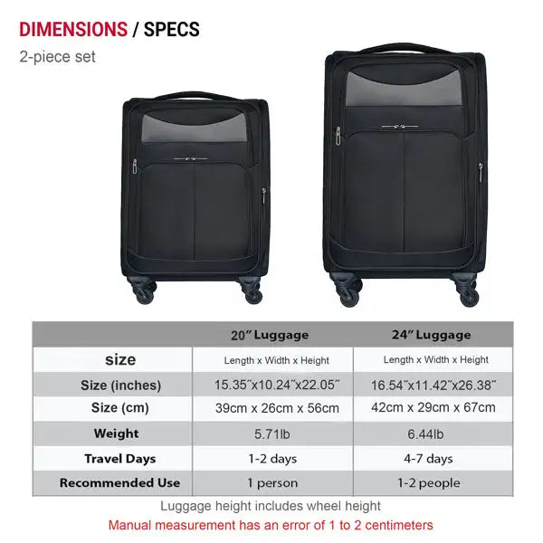Oxford Cloth Suitcase - SJB-DIAMOND ELITES