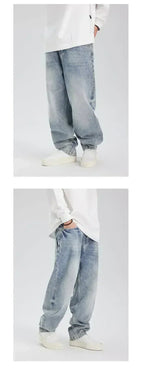 UrbanFade™ Retro Distressed Washed Jeans