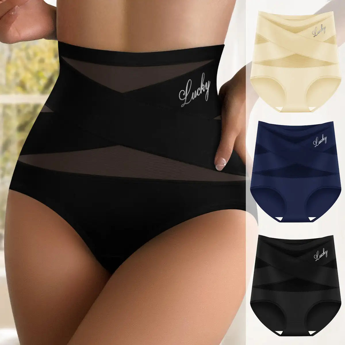 Women's High Waisted Tummy Tightening Hip Lifting Triangle Pants - SJB-DIAMOND ELITES