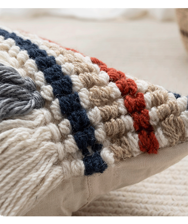 Style Wool Throw Pillow Sofa Cushion Cushion Pi-Mart