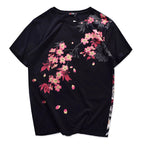Vintage Japanese Harajuku Floral Carp Men's T-shirt