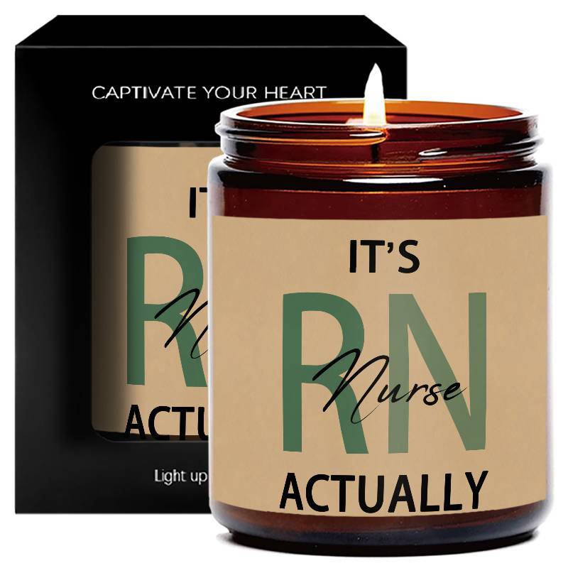 1pc Lavender Scented Candle 5.3oz Soybean Wax Best Nurse Ever Gifts Idea for Women Men RN Friend Nursing Supervisor Bestie Guy Cowoker Him Her on Practitioner School Nurse Graduation Thank You Appreciation Birthday Christmas Lootquake LLC