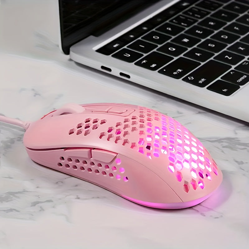 ATTACK SHARK Ultra-Light Wired Gaming Mouse with Honeycomb Design, Breathable Backlighting & USB Optical - Compatible with Windows, Xbox, PS4, Mac, HP, Acer, ATTACK SHARK Lootquake LLC