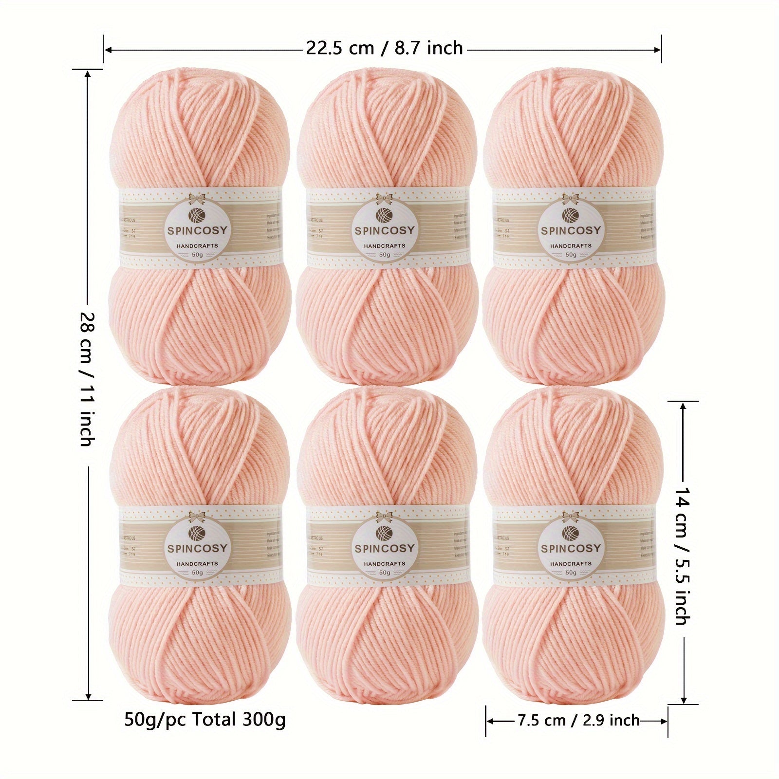 6pcs 4 Layers Hand-woven Crochet Yarn, Soft And Comfortable, 100% Acrylic Yarn, Suitable For DIY Crocheting And Knitting Scarf, Sweater, Shawl, Blanket, 1.76oz/pc