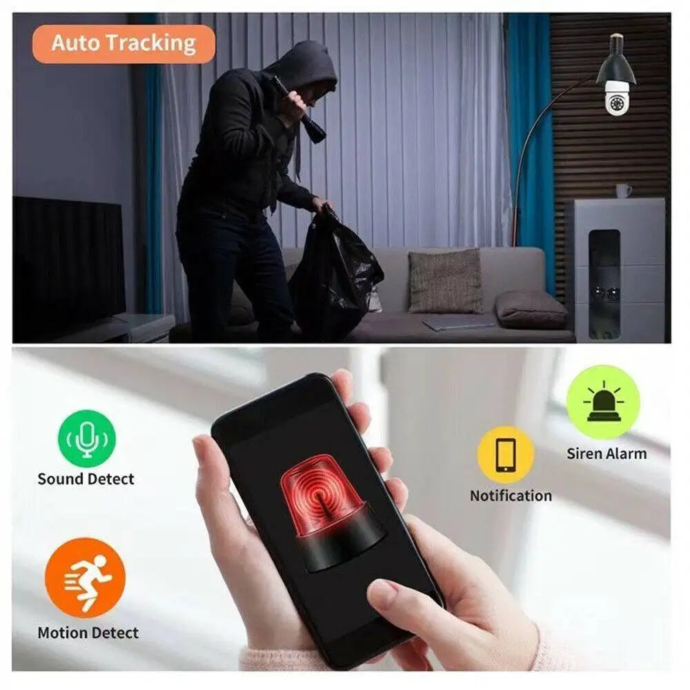 IR E27 Light Bulb Camera 1080P HD Wireless Wifi Smart Home Security Camera - SJB-DIAMOND ELITES